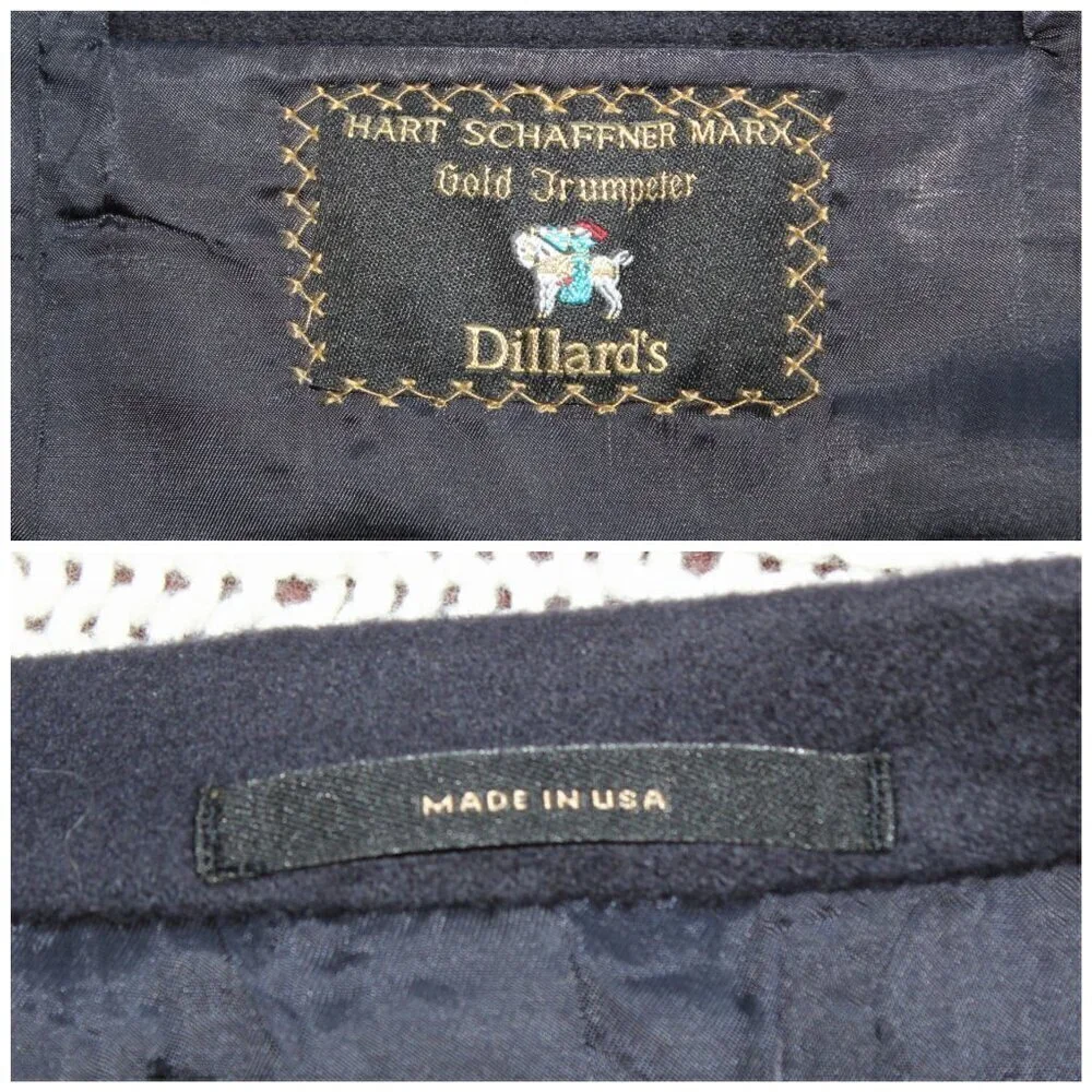 Vtg Hart Schaffner Marx 100% Cashmere Jacket Men Blazer union Made Loro Piana XL